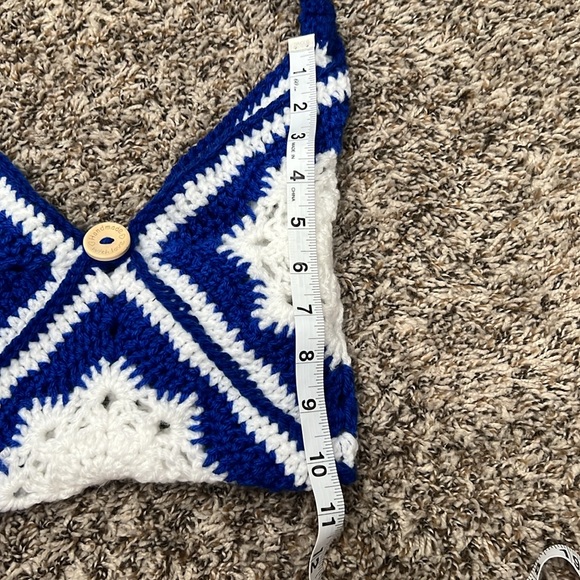 Handmade 💙❄️ blue snowflake shoulder bag - Picture 6 of 8